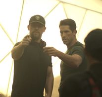 Scott Adkins and Liam O'Donnell in Skyline: Warpath