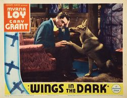 Cary Grant and Lightning in Wings in the Dark (1935)