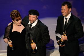 Barney Burman, Mindy Hall, and Joel Harlow at an event for The 82nd Annual Academy Awards (2010)