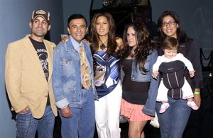 Radio personality Casey Kasem (2nd from left) and his family arrive at the Golden Dads Awards ceremony at the Peterson A