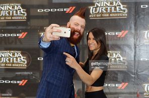 TMNT 2 Premiere. NYC green carpet. Stephen Farrelly and Kachina Dechert. Kachina Linscott Dechert. Stuntwoman, Actress, 