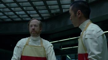 Leonardo Nam and Ptolemy Slocum in Westworld (2016)