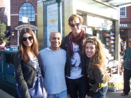 At the shoot of Naomi & Elys No Kiss List with Victoria Justice, Pierson Fode and the director Kristin Hanggi