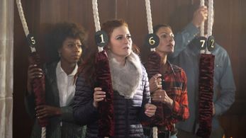 Shelbe Rodriguez, Stephenie LaGrossa, and Rachel Reilly in The Traitors: Murder They Wrote (2023)