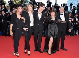 Marie Amachoukeli-Barsacq, Claire Burger, Samuel Theis, Angélique Litzenburger, and Joseph Bour at an event for Party Gi