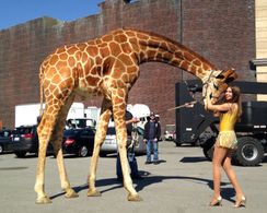Delilah Andre shooting with her Co-Star on the Universal Studios lot!