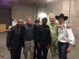 On set of the Midnight Anthology with Clancy Brown, Frantz Turner, Sherman Kew, Robert Mcgillvray, Kofi Bamfo Ben Strana