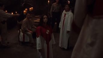 Jean-Claude Van Damme and Sofia Milos in The Order (2001)