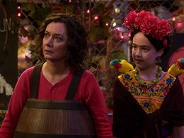 Sara Gilbert and Ames McNamara in The Conners (2018)