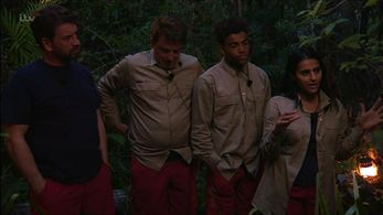 John Barrowman, Nick Knowles, Sair Khan, and Malique Thompson-Dwyer in I'm a Celebrity, Get Me Out of Here! (2002)