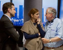 Julia Roberts, Garry Marshall, and Bradley Cooper in Valentine's Day (2010)