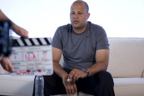 Conroe Brooks on the set of The Unknown