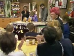 Jenny Lee Wright, Sandi Toksvig, Nick Staverson, and Tony English in No 73: The Audition (1983)