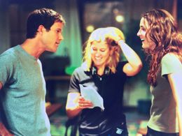 Fiona Mackenzie, Director, with Dylan Walsh and Michelle Hicks