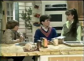 Randy Josselyn, David Kaufman, and Kyle Richards in Down to Earth (1984)