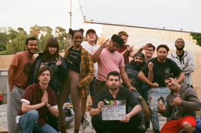 On set for the long Con