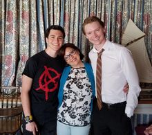 My amazing and funny Liberty Crossing Family, Mom Victoria Garcia-Kelleher, and Brother Calum Worthy.