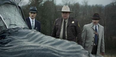 Aidan Gillen, Peter Skagen, and Michael Malarkey in Project Blue Book (2019)