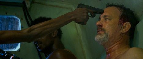 Tom Hanks and Faysal Ahmed in Captain Phillips (2013)