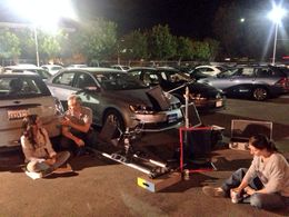 On set of THE GIRL,a thriller suspense film