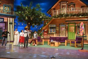 Nawazuddin Siddiqui, Bharti Singh, Bidita Bag, and Kapil Sharma in The Kapil Sharma Show (2016)