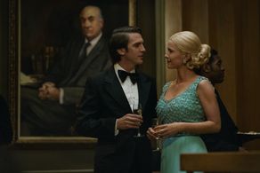 Dan Stevens and Betty Gilpin in Gaslit (2022)