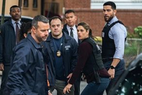 Missy Peregrym, Derek Hedlund, and Zeeko Zaki in FBI (2018)