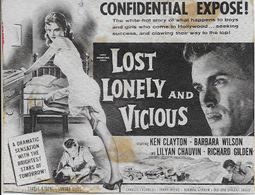 Ken Clayton and Barbara Wilson in Lost, Lonely and Vicious (1958)