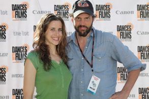 Silas Weir Mitchell and Nicole Gabriella Scipione at Dances With Films' screening of Song in a Convenience Store (offici