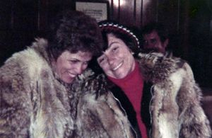 With director Joan Darling on the set of FIRST LOVE.