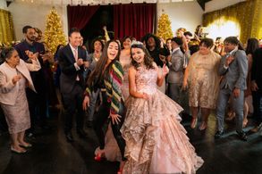 Freddie Prinze Jr., Aimee Garcia, and Deja Monique Cruz in Christmas with You (2022)