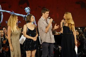 Alec Tibaldi and Piper de Palma at Taormina Film Festival