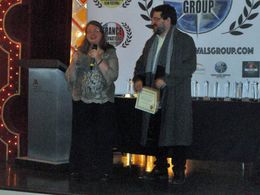 Janet Hetherington wins Best Feature Screenplay for BLACK GOOSE at the Canada Independent Film Festival, Feb. 16, 2019. 