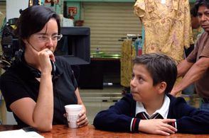 Patricia Riggen and Adrian Alonso in Under the Same Moon (2007)