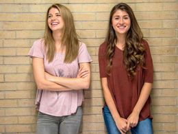 Hannah VandenBygaart & Sarah Fisher - on set of Precious Things