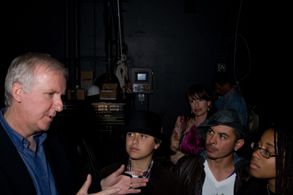 James Cameron, Nikos Spiridakis and Nicole Hansen at Avatar Earthday Event screening of Save It.