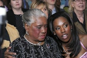 Linda Hopkins at the First Day Ceremony for the USPS's Hattie McDaniel stamp in Beverly Hills