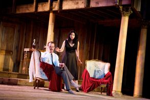 Lucia Marano as Anna Magnani and Tad Coughenour as Tennessee Williams in ROMAN NIGHTS, written by Franco D'Alessandro an