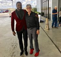 On the set of the movie THE CANDIDATE with Eric Roberts