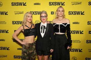 Kathleen Robertson, Diane Kruger, and Kiernan Shipka at an event for Swimming with Sharks (2022)