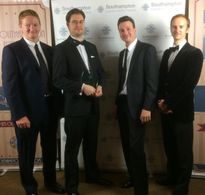 Twenty Twenty-Four at The Southampton International Film Awards. Left to right; Harry Kirby (Composer) Richard Mundy (Di