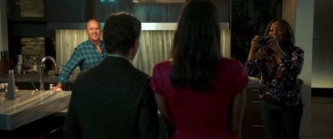 Michael Keaton, Garcelle Beauvais, Tom Holland, and Laura Harrier in Spider-Man: Homecoming (2017)