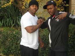 Out in Italy with my boy Malcolm Goodwin