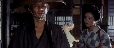 Kyôsuke Machida, Kayo Mikimoto, and Takashi Shimura in Zatoichi and the Fugitives (1968)