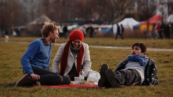 Alex Holdridge, Rupert Friend, and Linnea Saasen in Meet Me in Montenegro (2014)