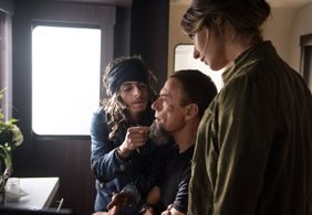 Jean-Claude Van Damme, Kat Foster, and Moises Arias in Jean-Claude Van Johnson: Pilot (2016)