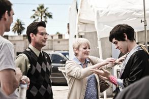 On set with Robert Torti & Alison Arngrim