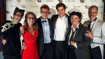 Joe Filippone with cast. Opening night of the world premiere play, 