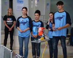 Cierra Ramirez, Amanda Leighton, Noah Centineo, and Arden Belle in The Fosters (2013)