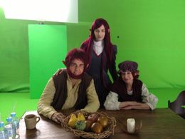 A hobbit family in their humble home.